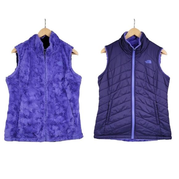 The North Face Mossbud Swirl Reversible Vest Purple Women's Size Medium - Picture 1 of 13
